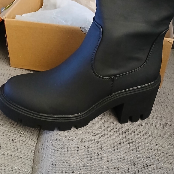 2024 Women's Chelsea Boots Chunky Boots For Women Platform Ankle Pull-On s6 - Picture 4 of 10